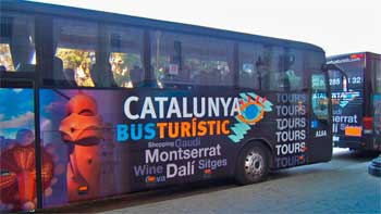 catalonia touristic tour bus