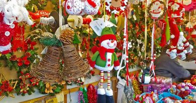 Christmas market stall in Sagrada Familia in Barcelona