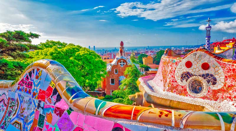 Views from Gaudi's Park Guell balcony